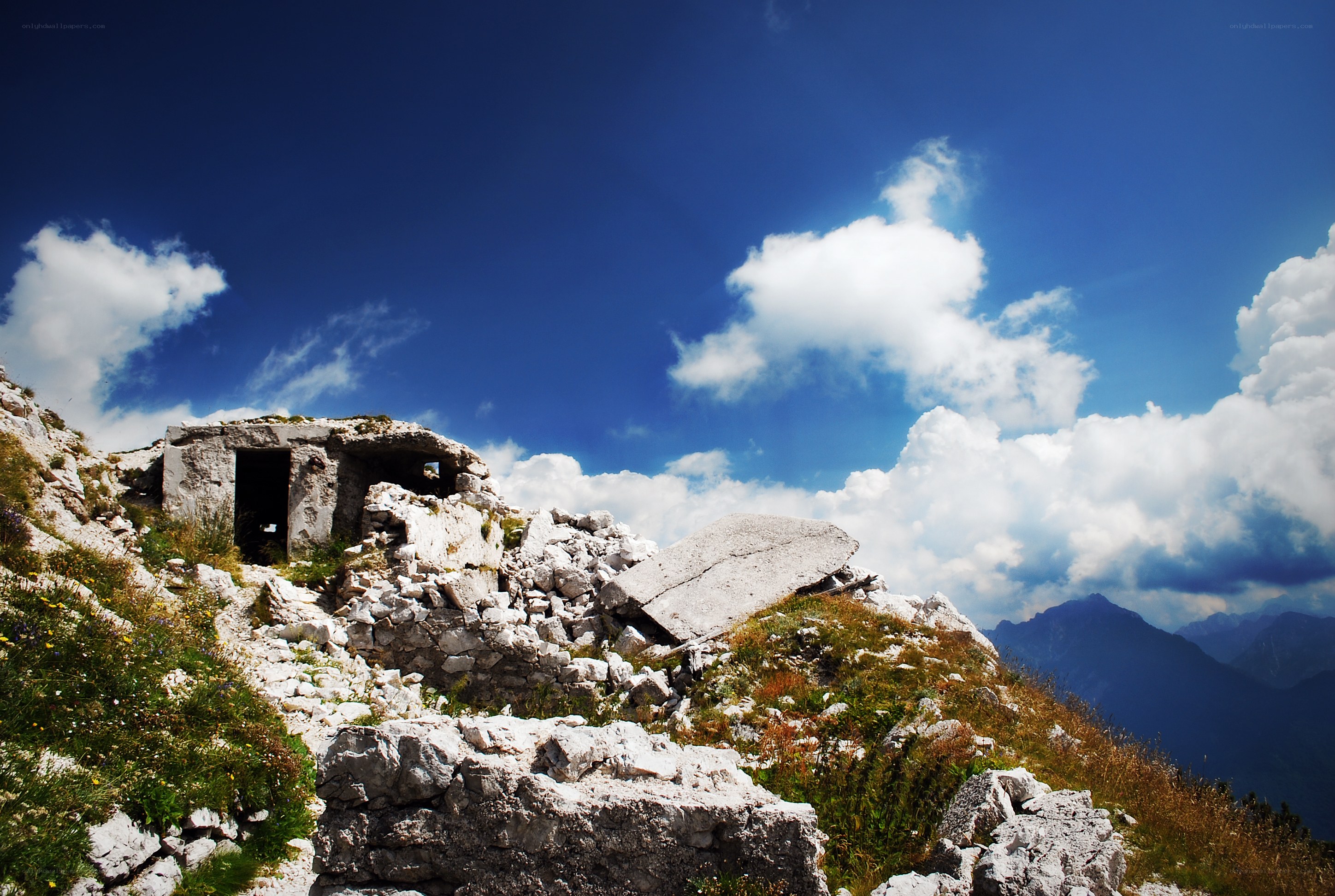 Ruins on a mountain peak