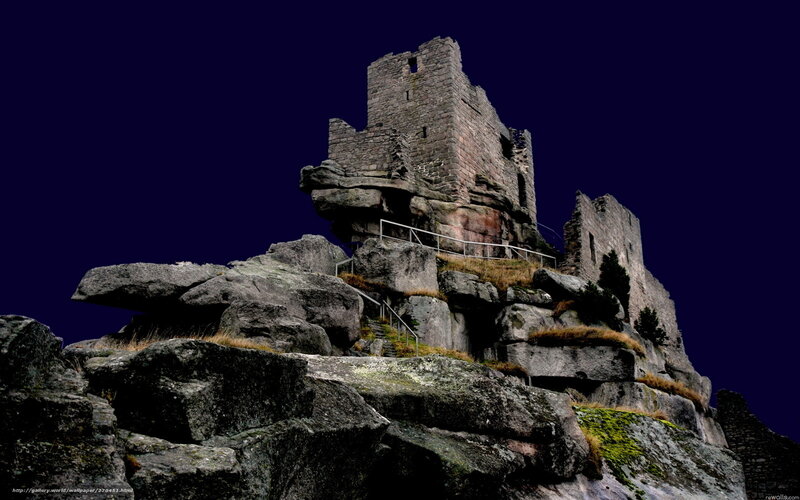 Ruins on a rocky cliff