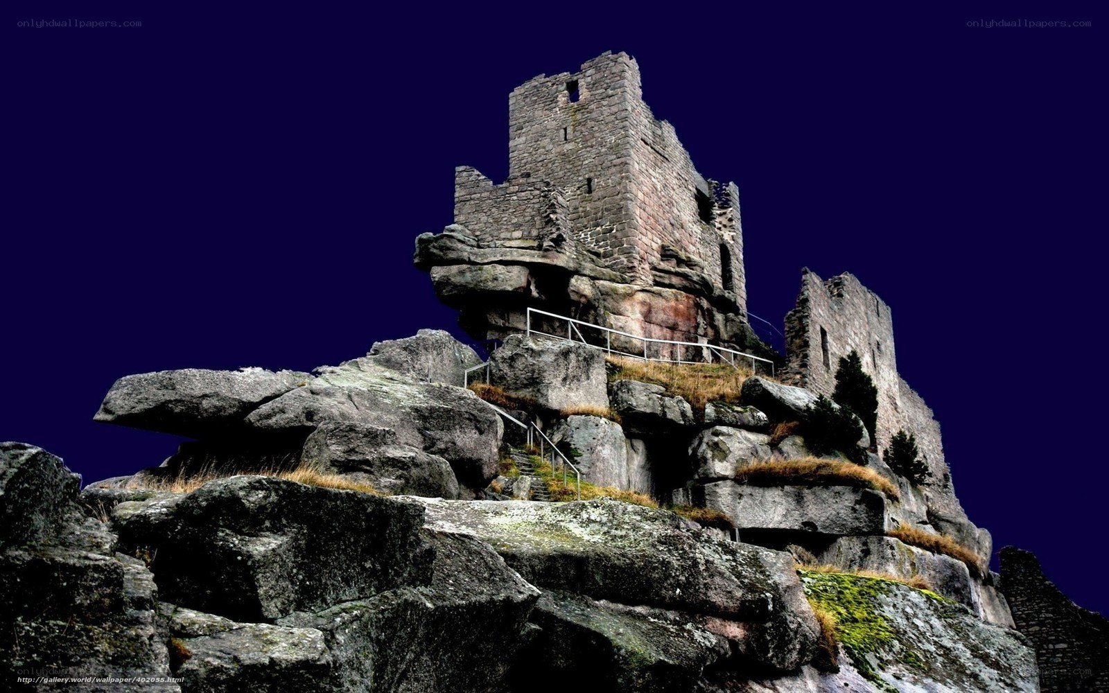 ruins on a rocky outcrop