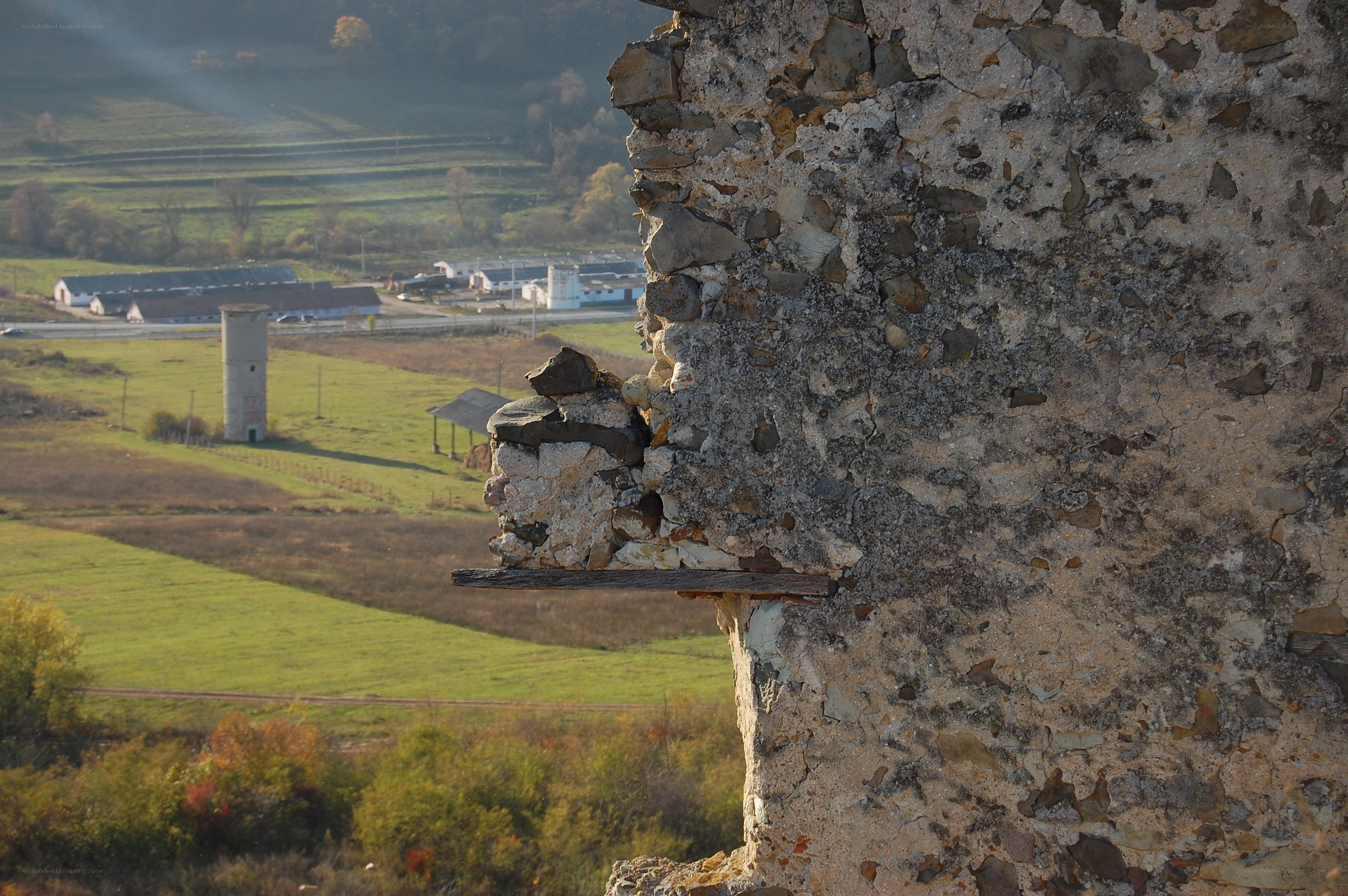 Ruins overlooking a valley