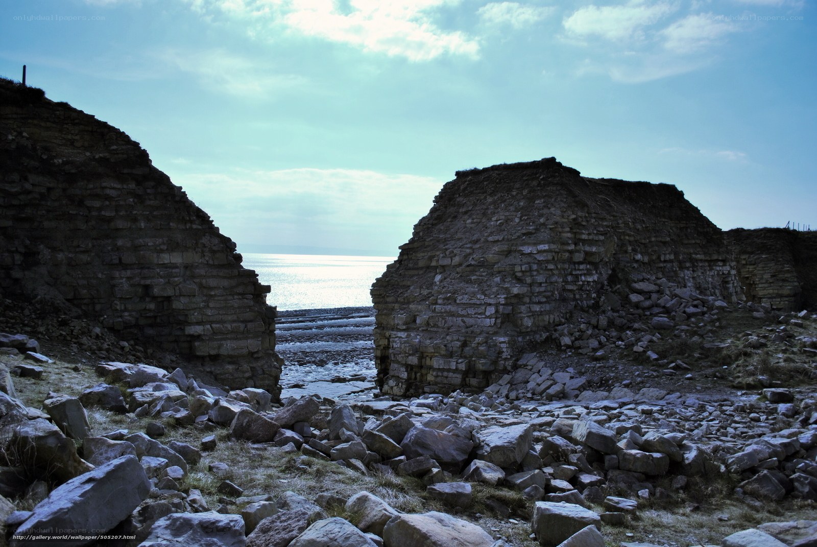ruins overlooking the sea