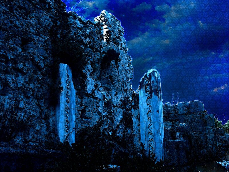 ruins under blue sky