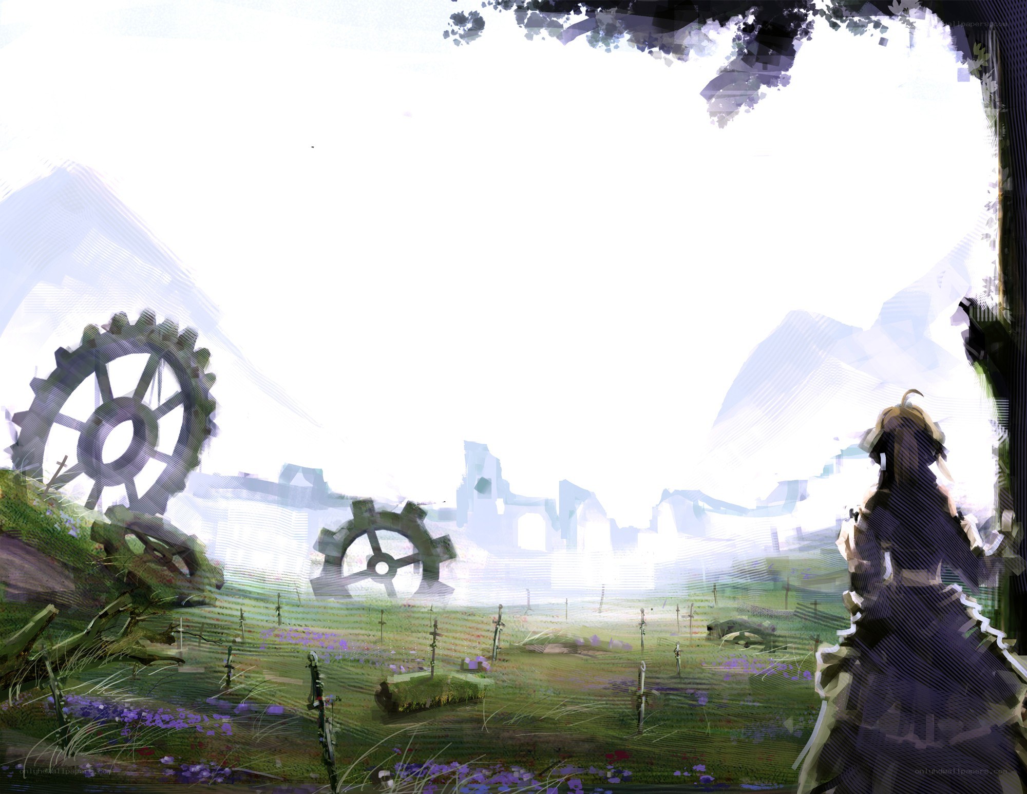 Ruins with giant gears