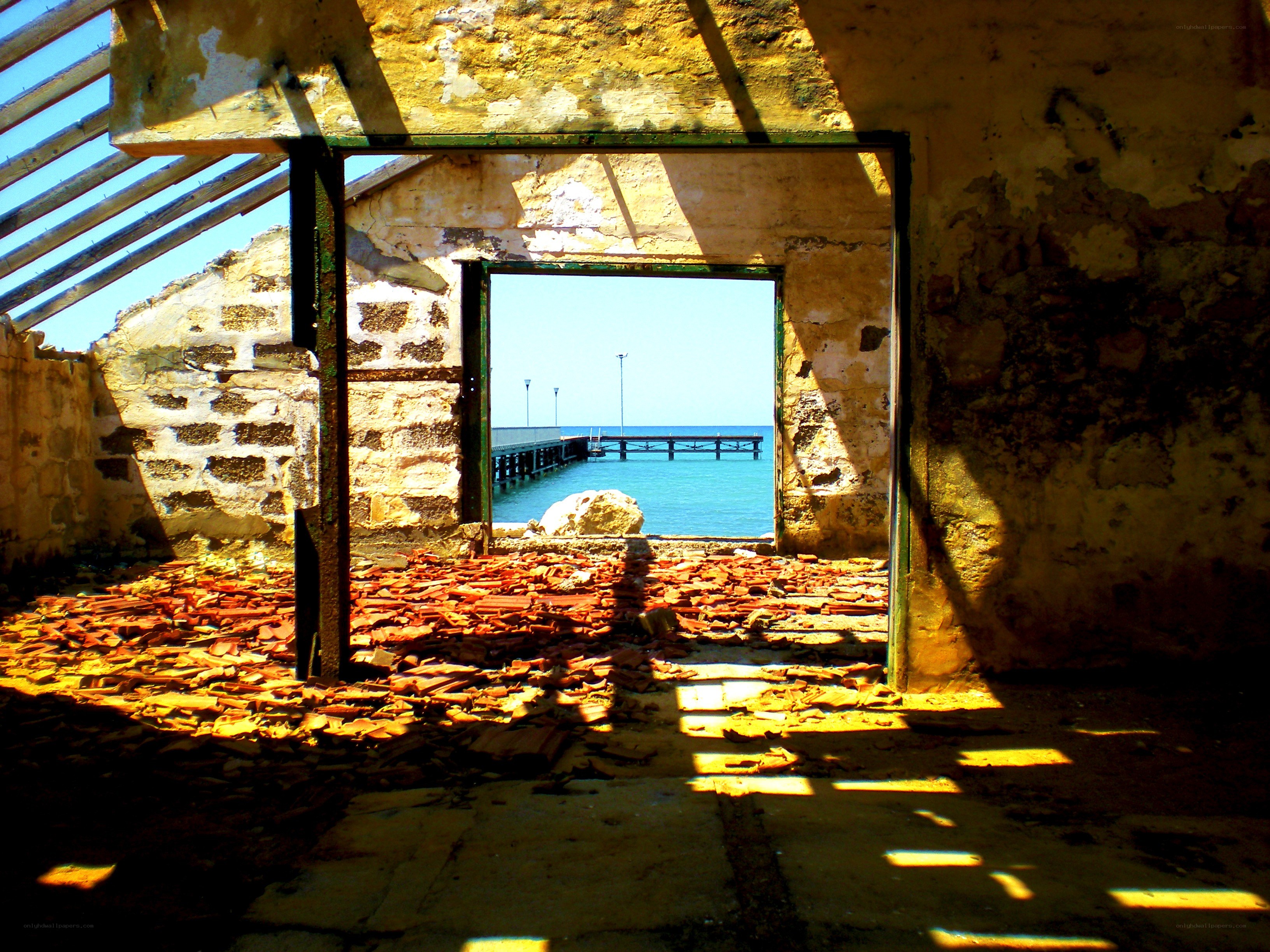Ruins with ocean view