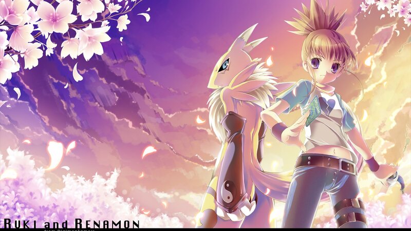 Ruki and Renamon artwork