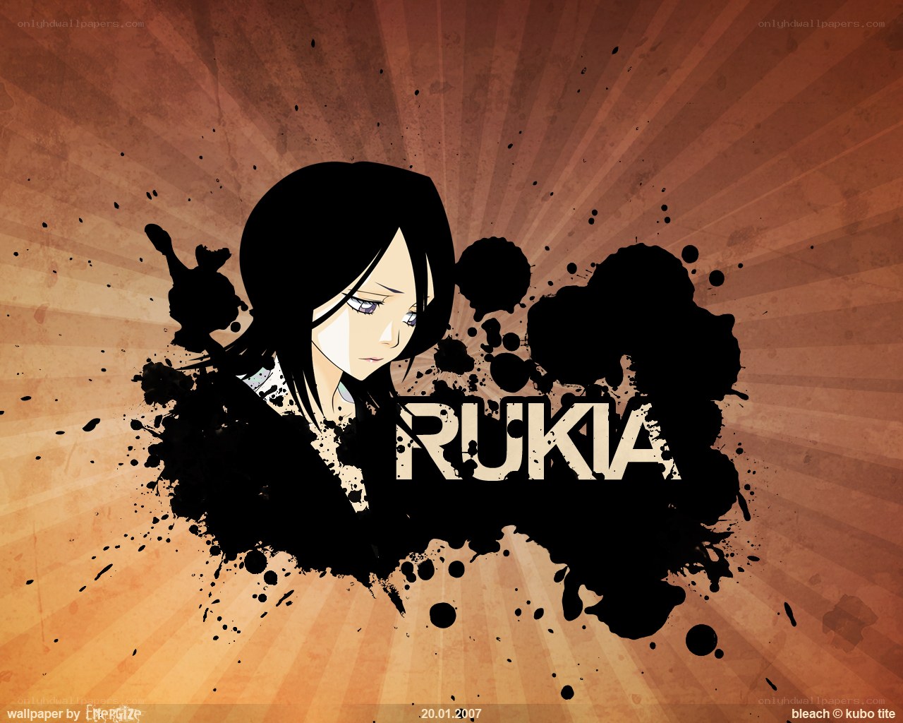 Rukia character art wallpaper