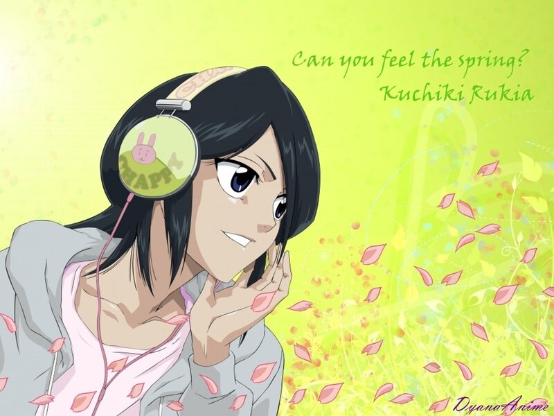 Rukia listening to music