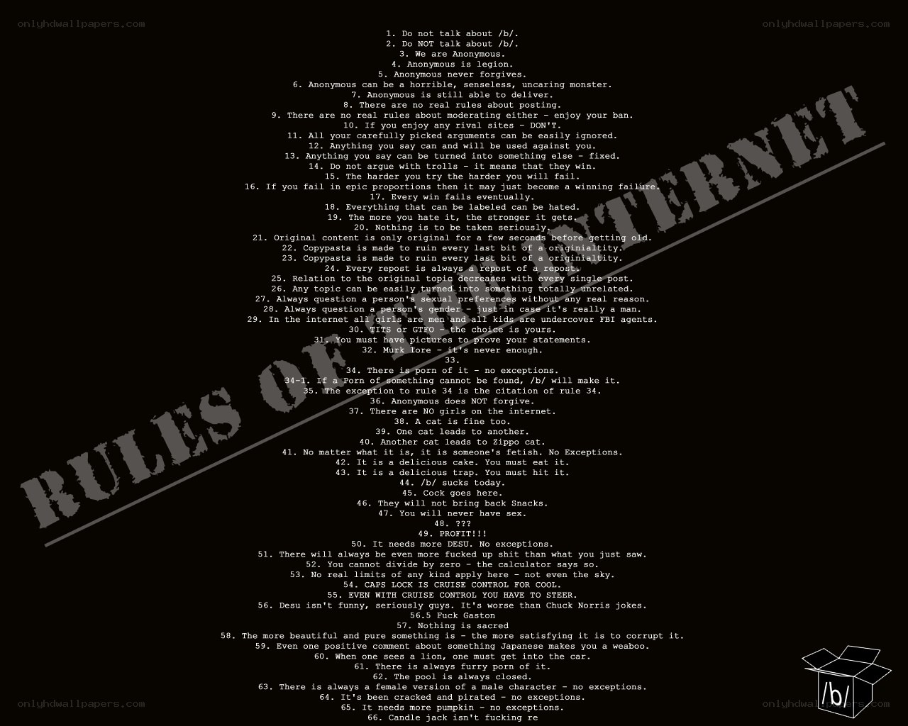 Rules of /b/