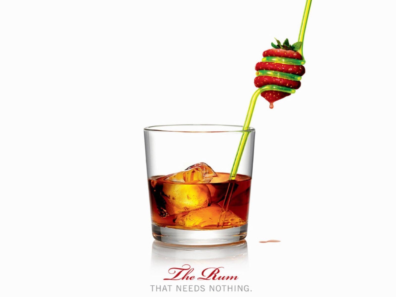 Rum drink with strawberry