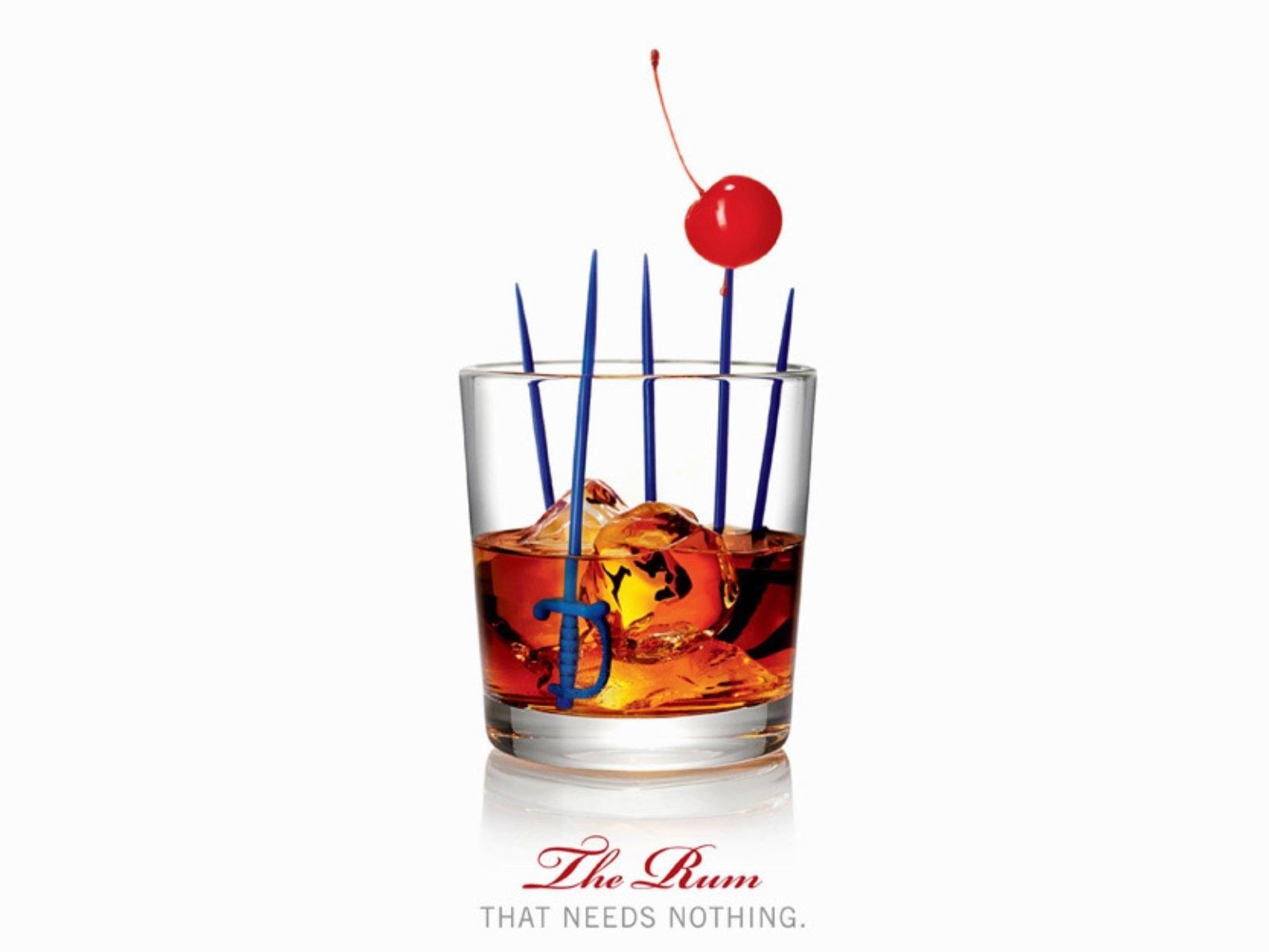 Rum with cherry and sword