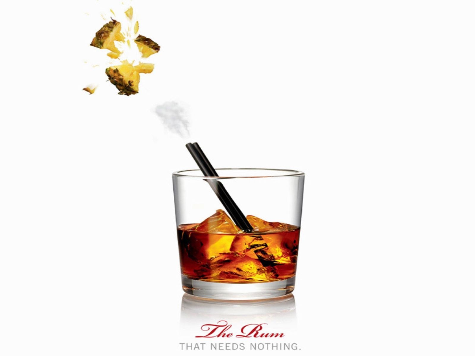 Rum with pineapple explosion