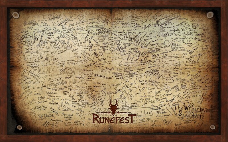 RuneFest map with signatures