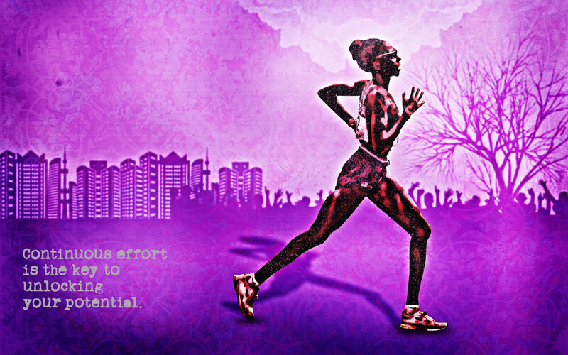 Runner in Motion — Purple