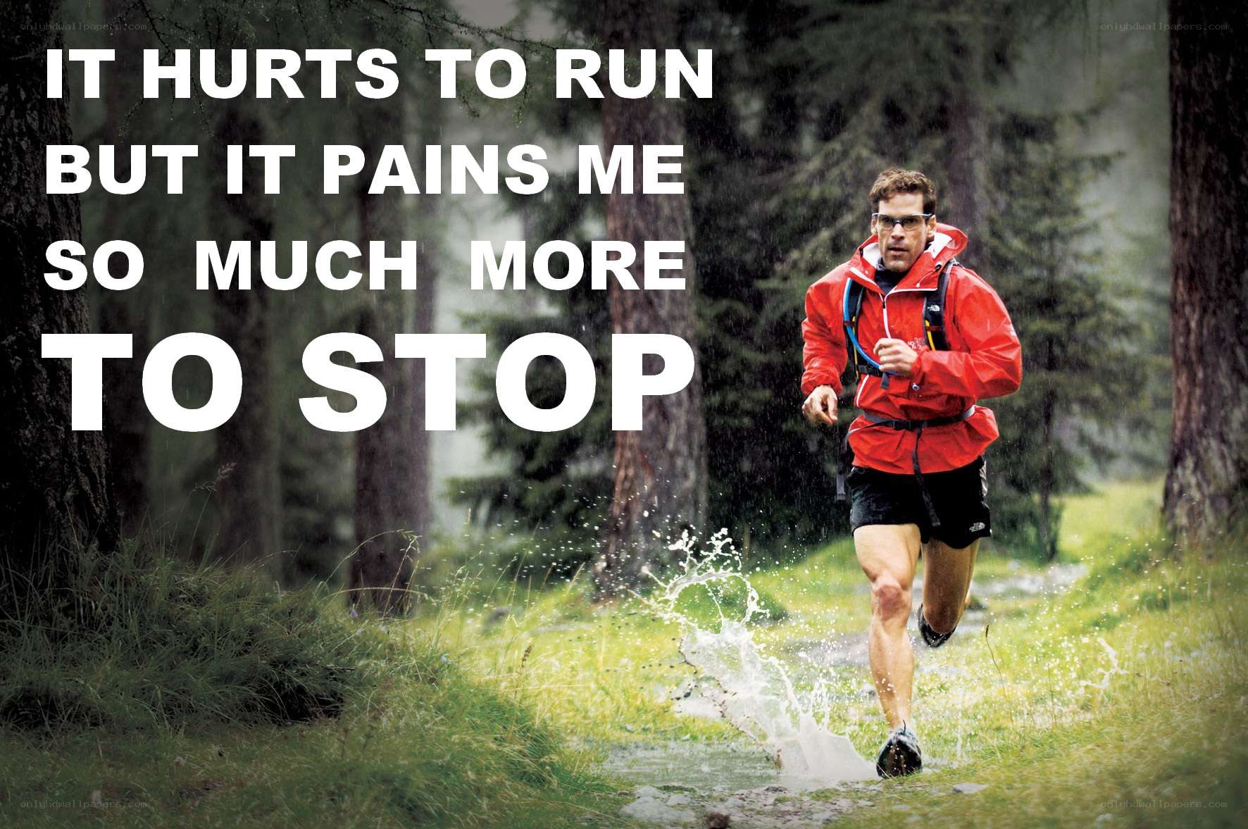 runner in the rain
