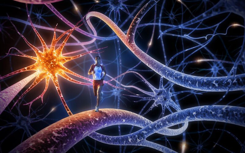 Runner on a neural network