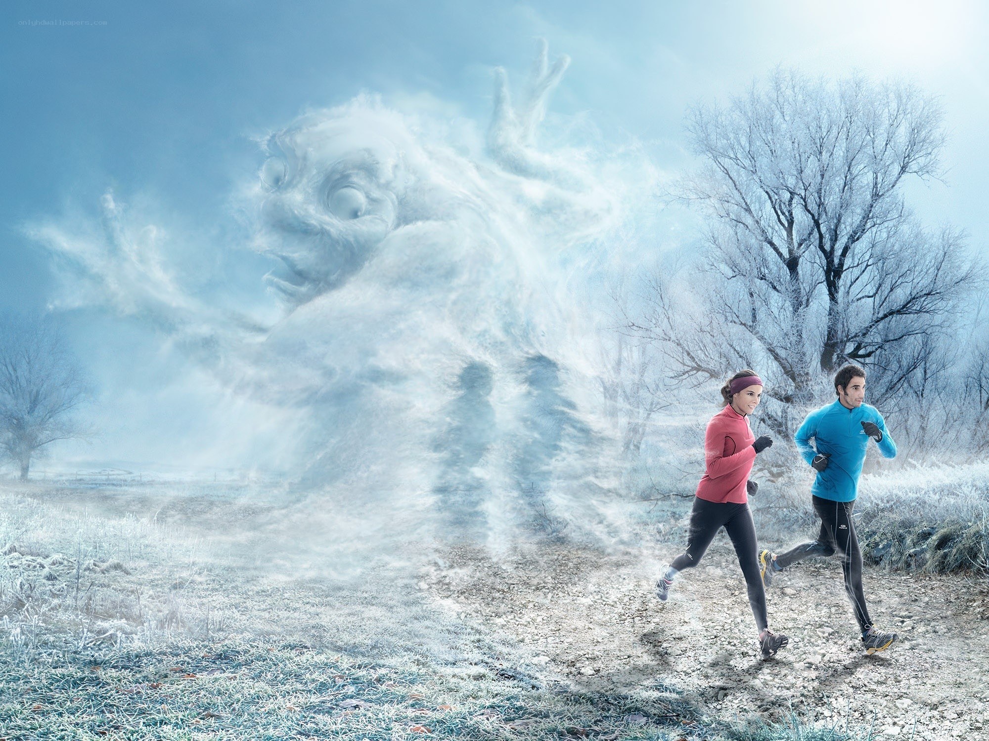 Runners flee winter spirit