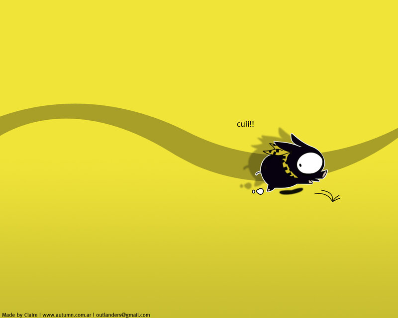 running black character
