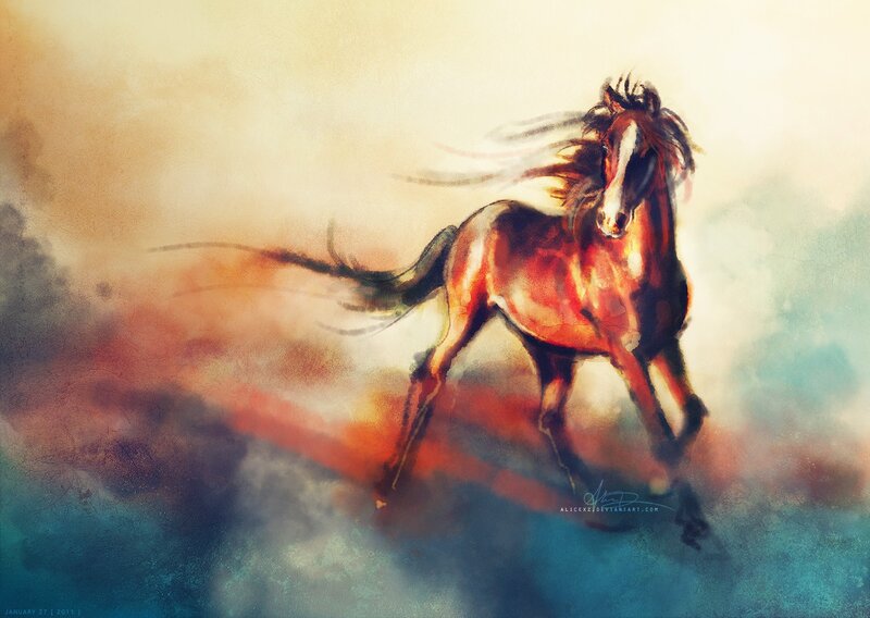 Running Brown Horse