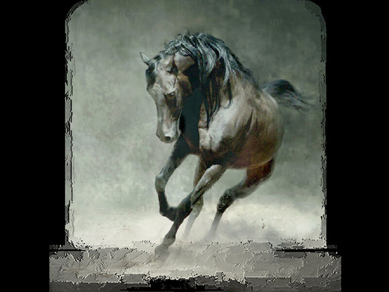 Running Horse — Gray