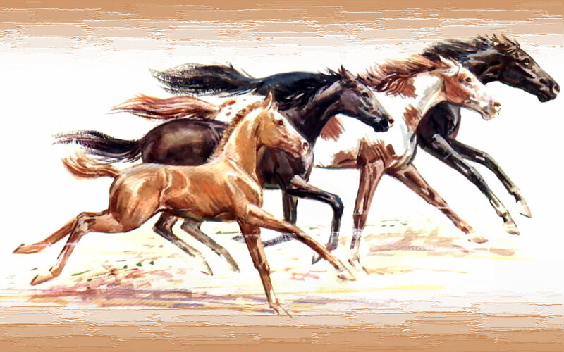 Running Horses — Brown, Dynamic