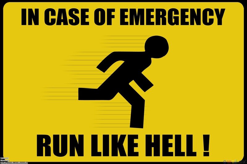 Running Person Icon — Yellow, Urgent, Vector Art, Text, Silhouette