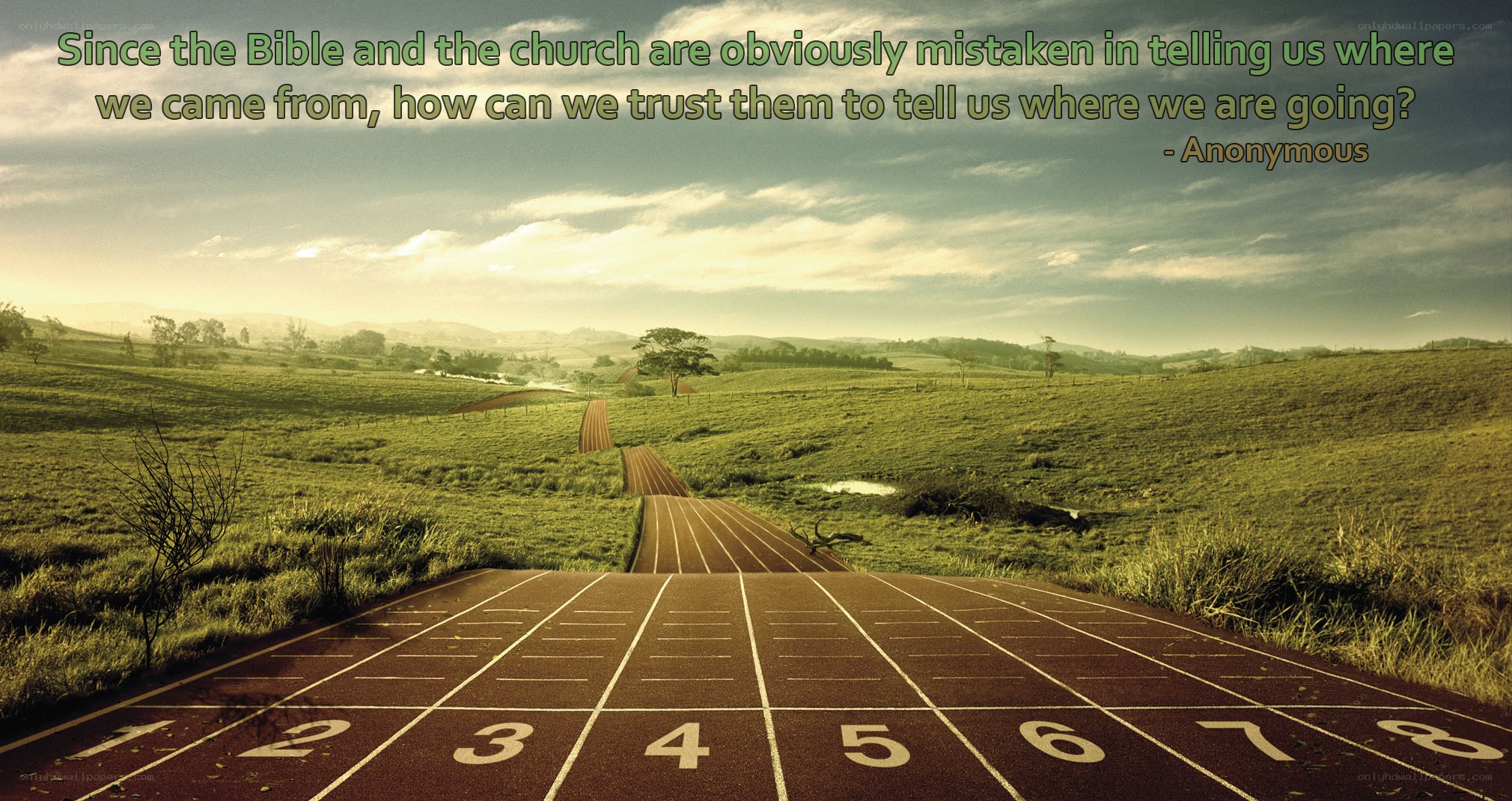 Running track in a field
