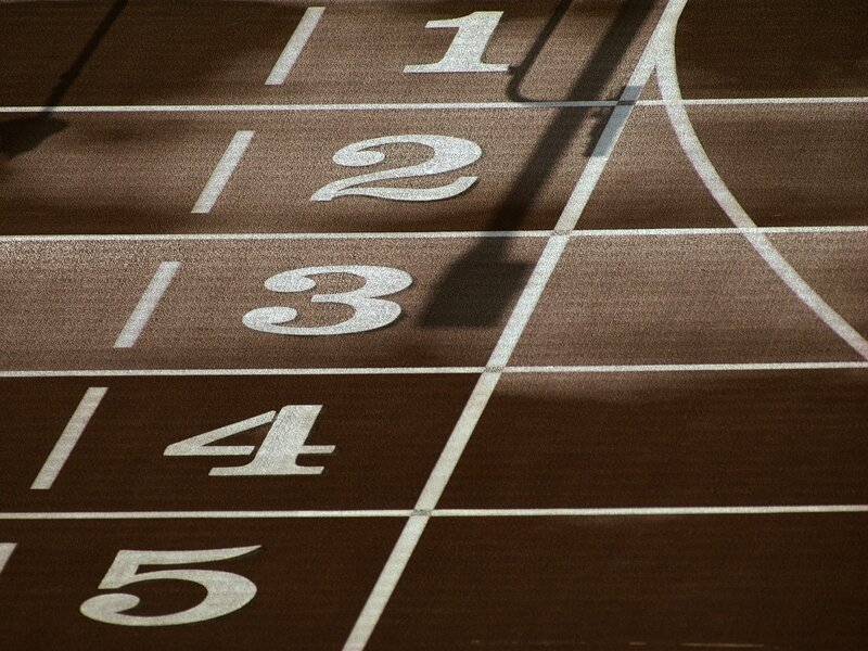 Running track lanes