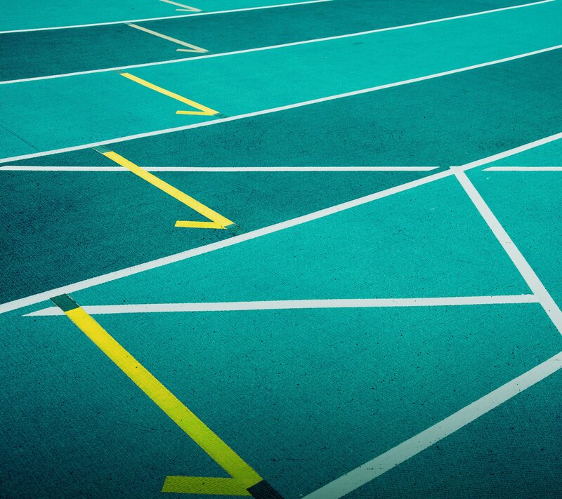 Running Track Lanes — Teal