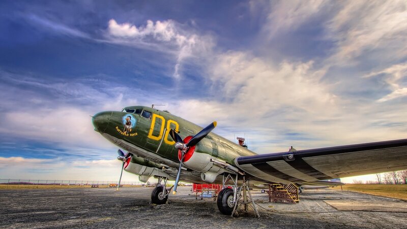 Ruptured Duck aircraft on tarmac