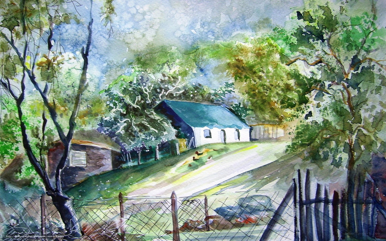 Rural Cottage in Green Landscape