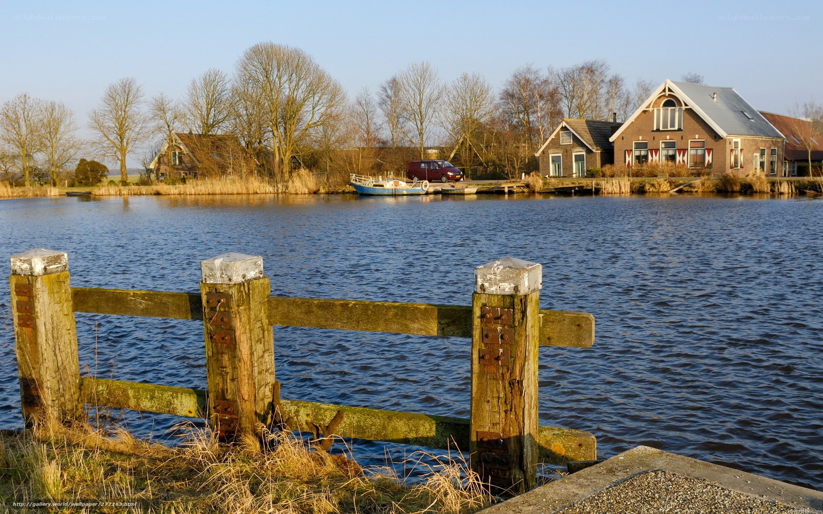 Rural Dutch canal scene