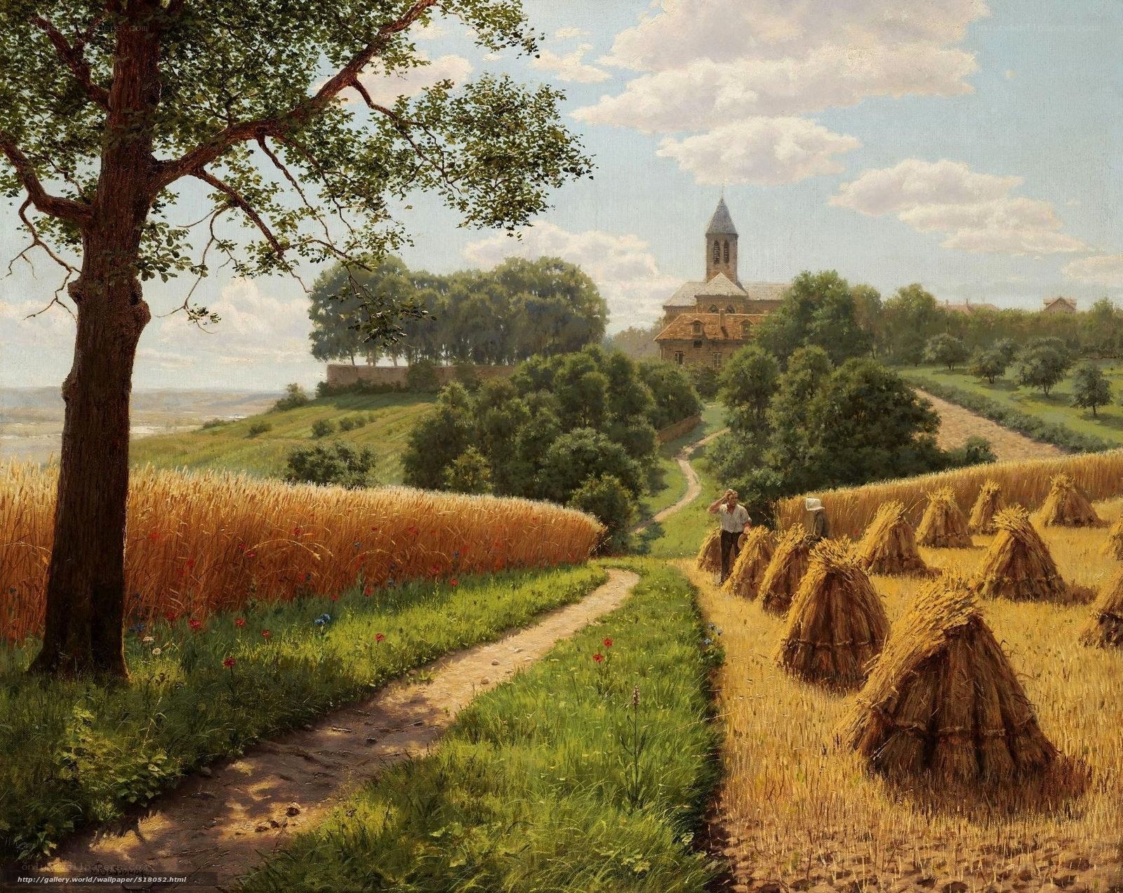 Rural Harvest Scene