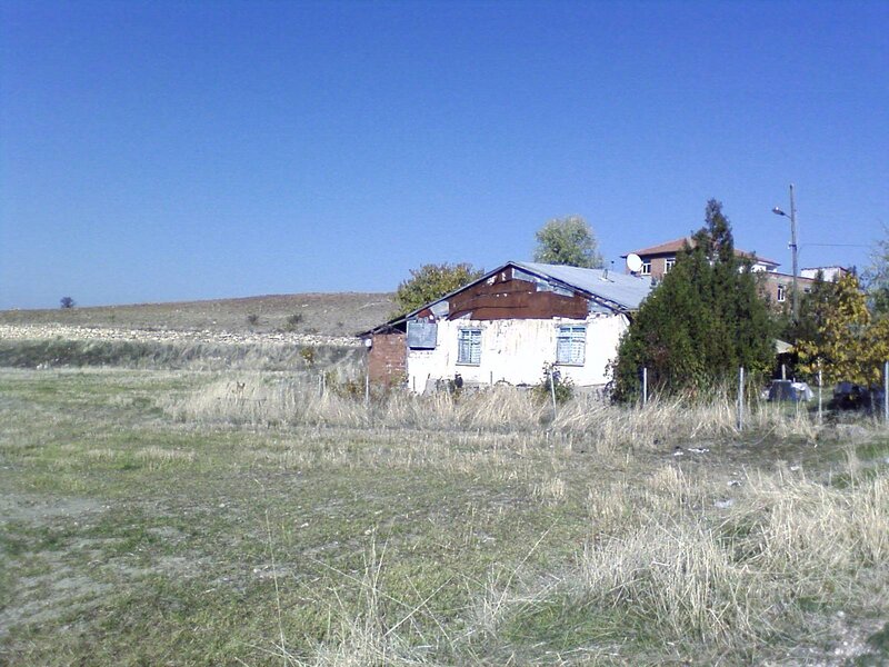 Rural house in a dry field