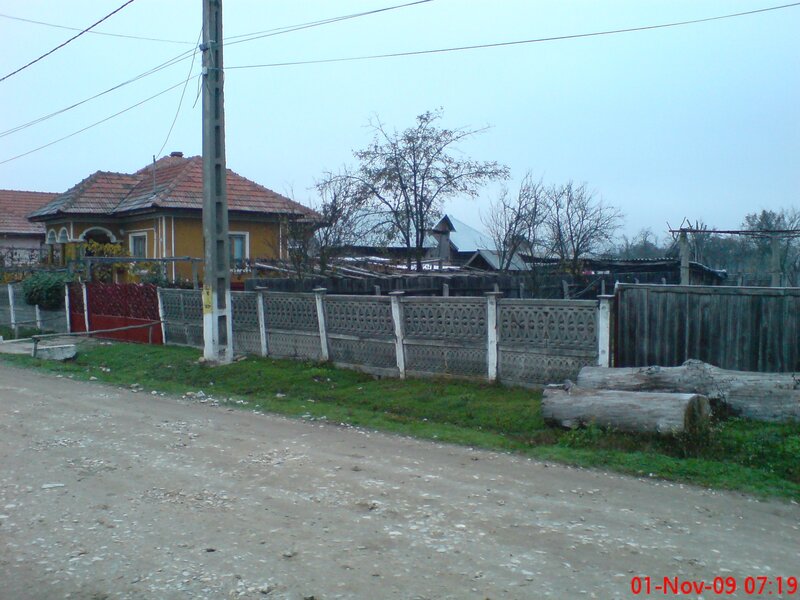 Rural house with fence