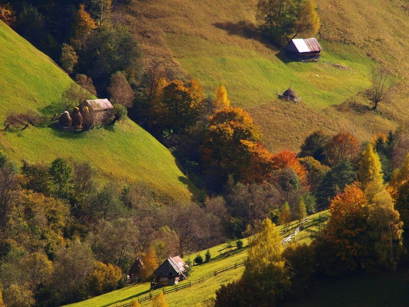 Rural Houses on Hills