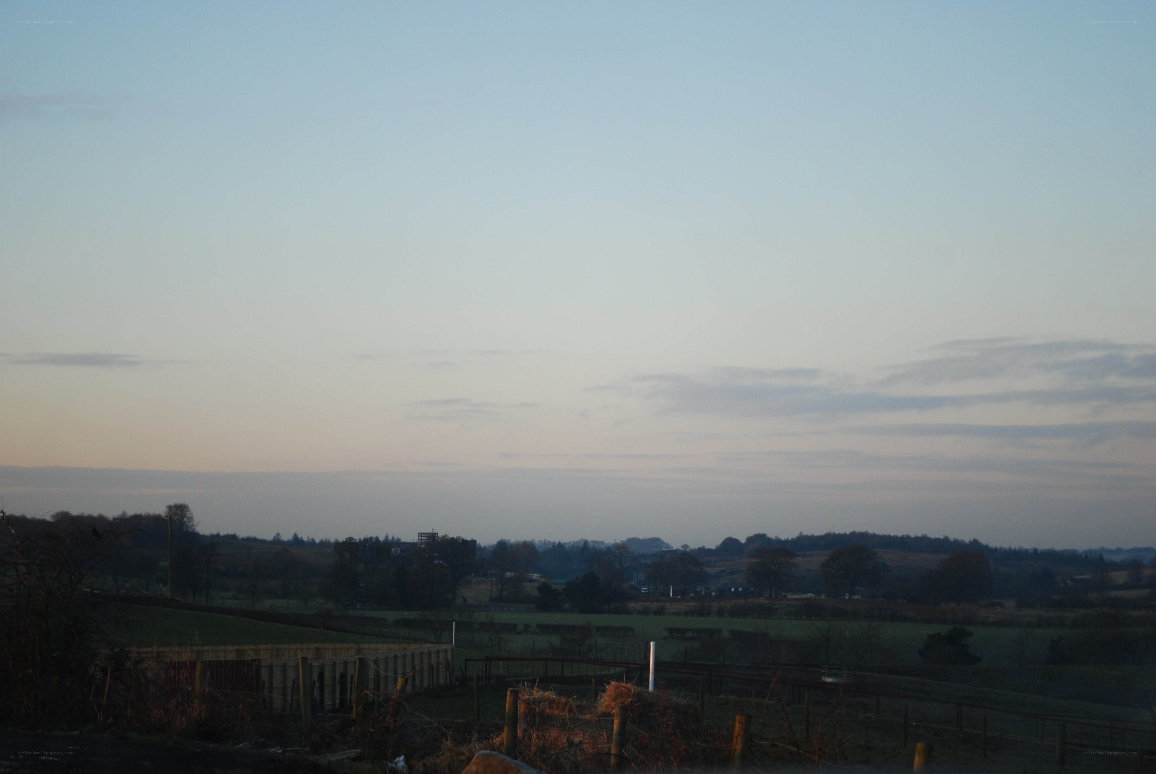 rural landscape at dusk