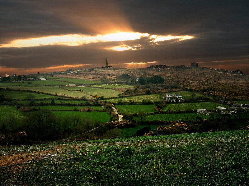 Rural Landscape at Sunset — Green