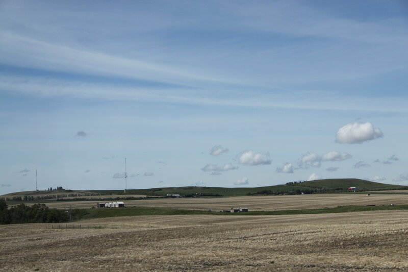 Rural Landscape with Fields — Blue, Serene