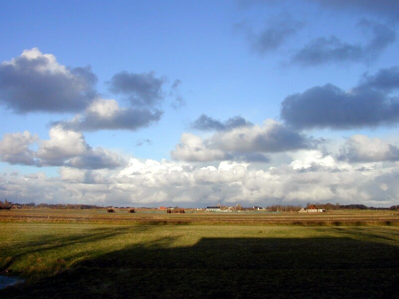 Rural Landscape with Fields — Blue