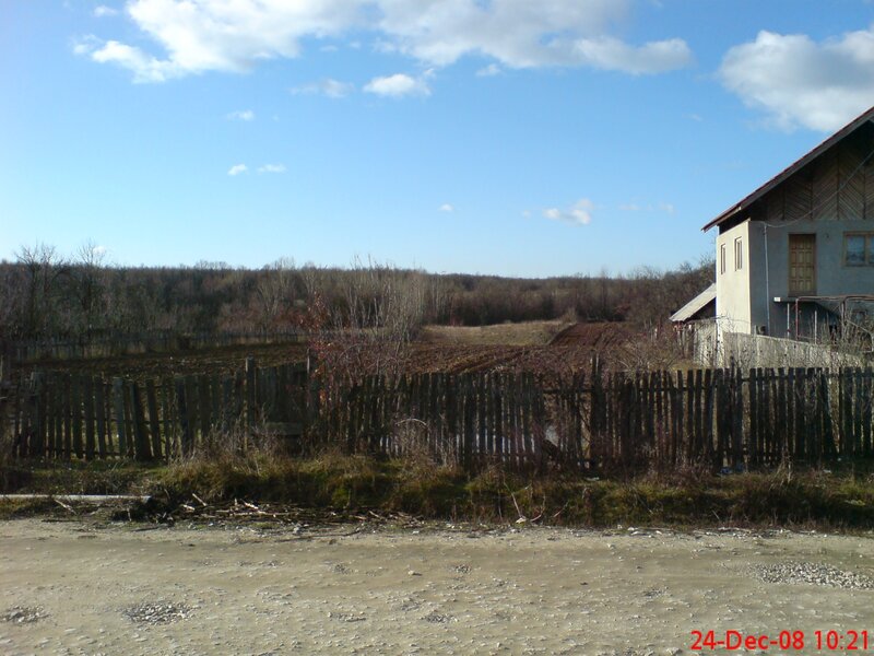Rural landscape with house and fence