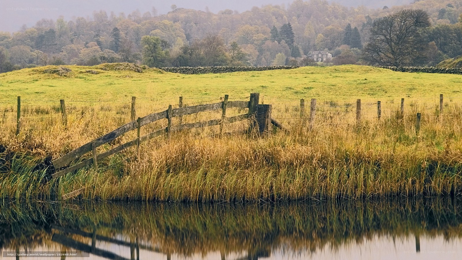 Rural landscape with lake