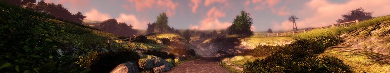 Rural Landscape with Path — Green, Serene