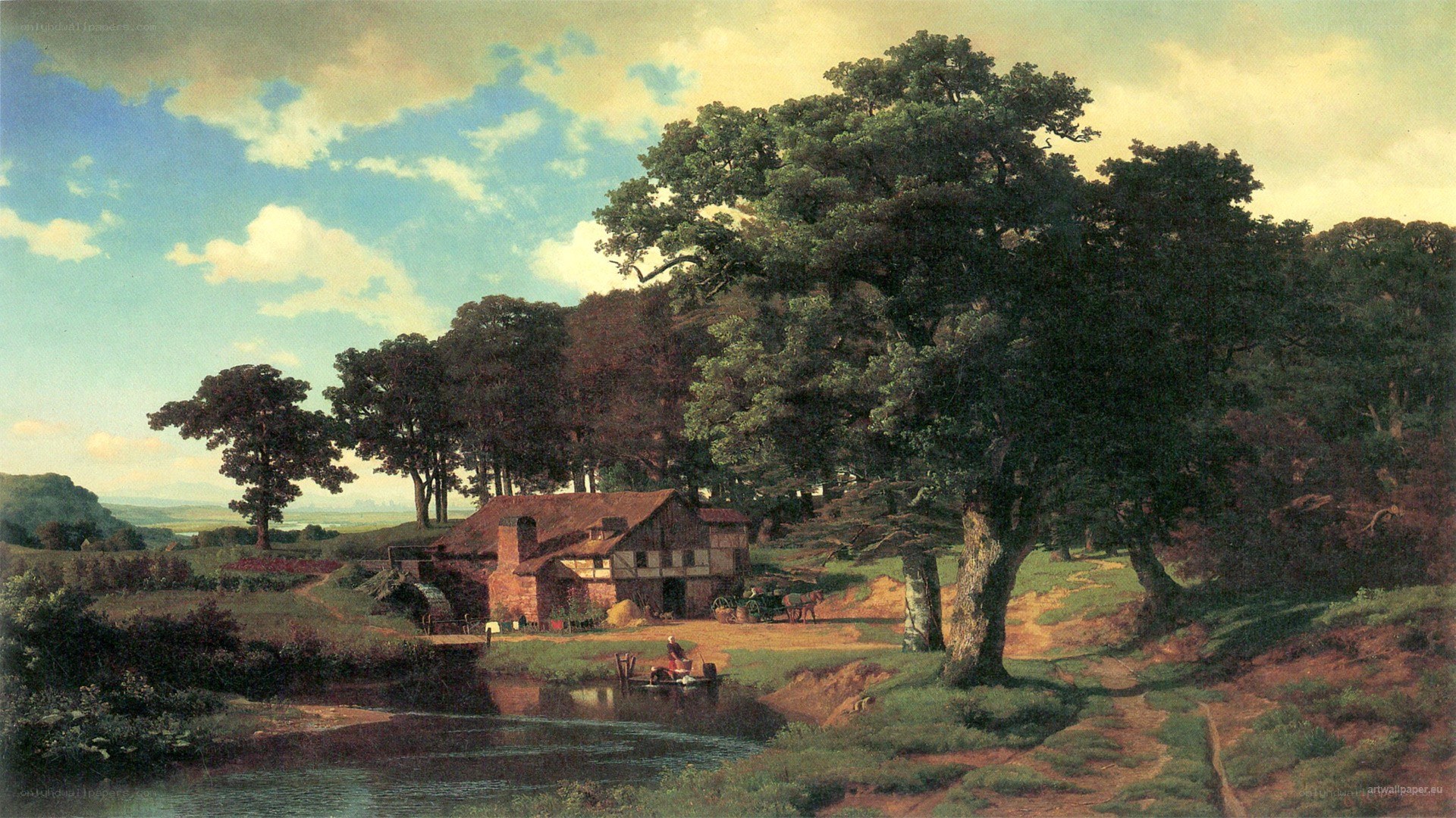 Rural Mill by a River