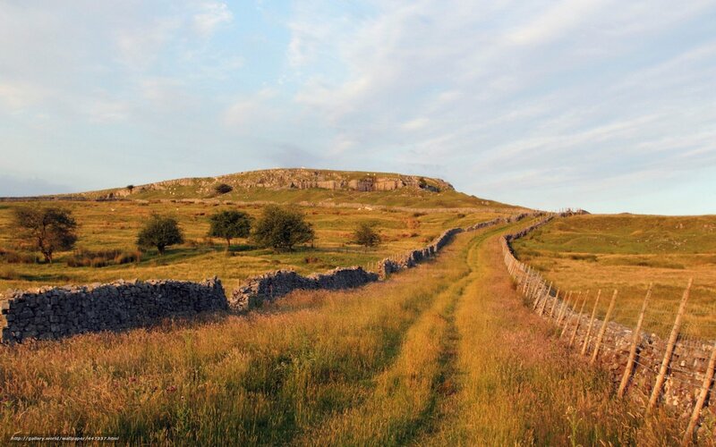 rural path with stone walls
