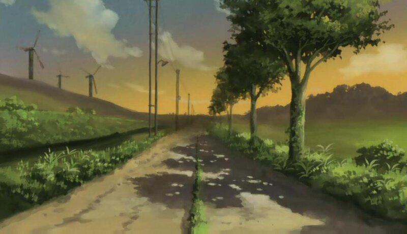 rural road at sunset