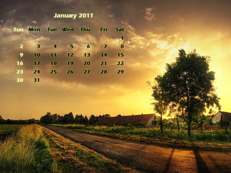 Rural Road at Sunset — Yellow