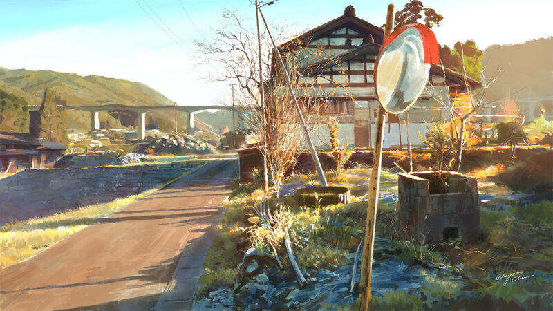 Rural Road with House