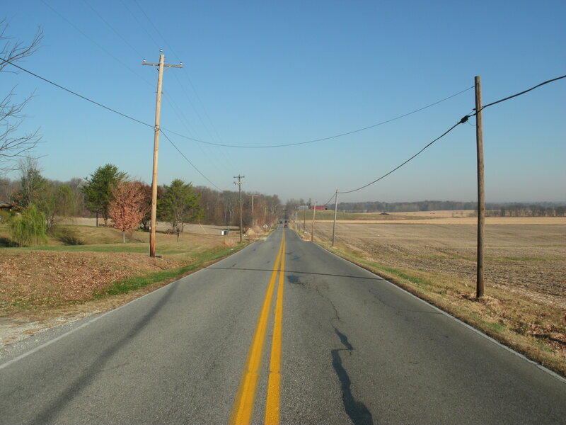 rural road with power lines