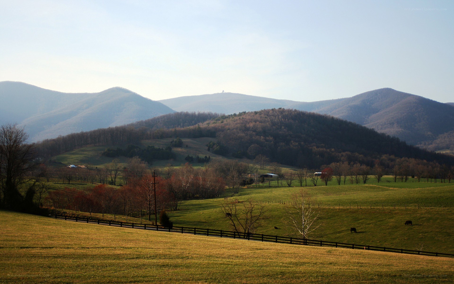 rural valley with mountains