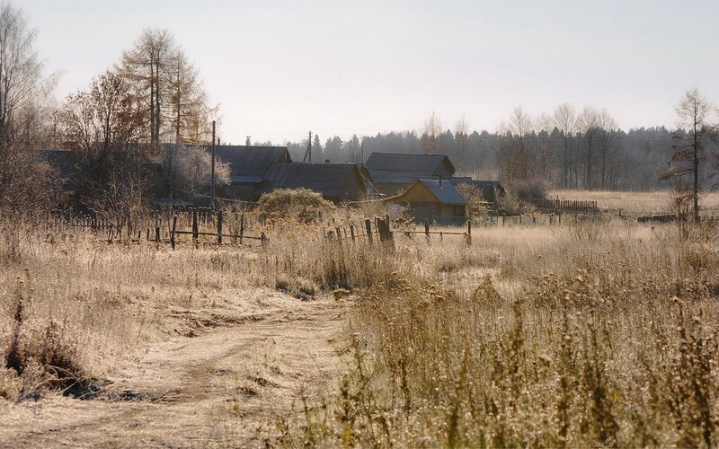 Rural village in autumn
